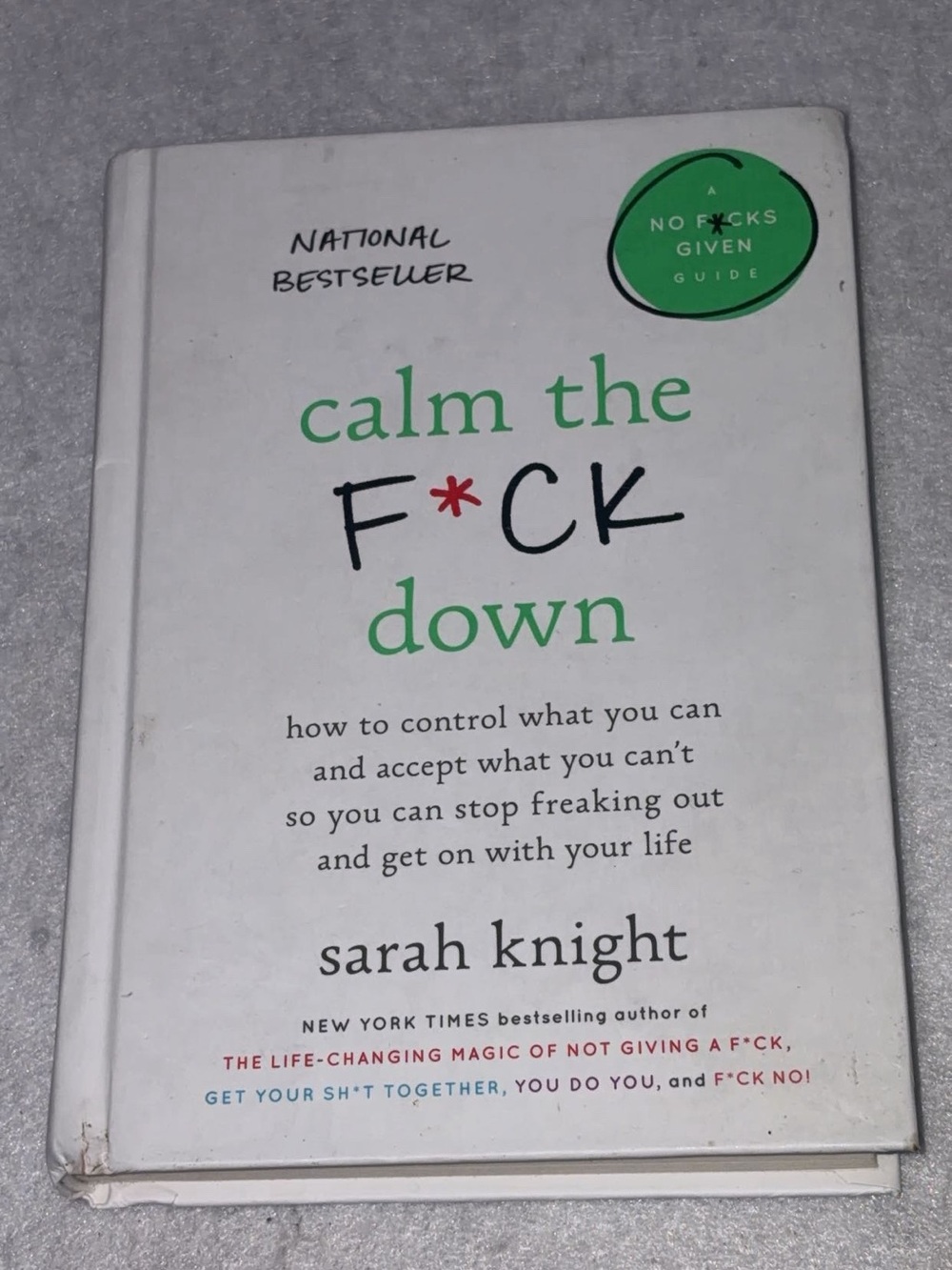 Source Unknown White/Cream Hardcover Self-Help Book - Calm the F*ck Down